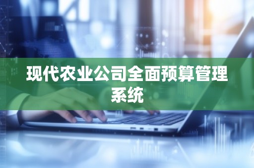 现代农业公司全面预算管理系统