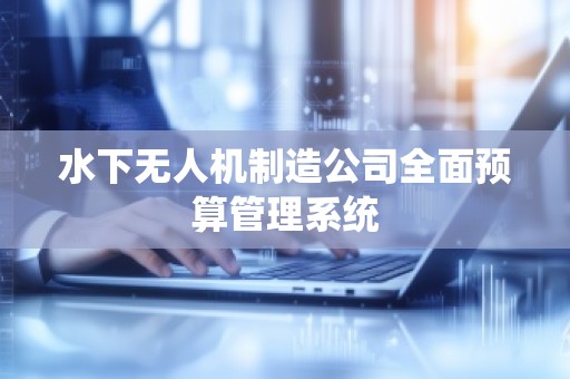 水下无人机制造公司全面预算管理系统