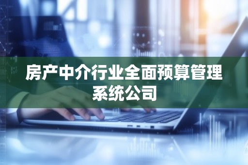 房产中介行业全面预算管理系统公司