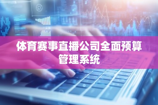 体育赛事直播公司全面预算管理系统